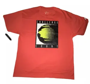 Nike Tech Challenge Court T-shirt Ember Large CW4287-850 Andre Agassi Reissue