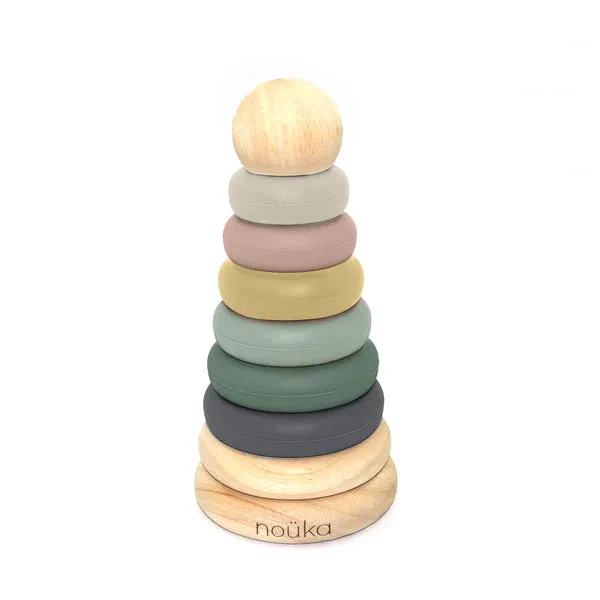 noüka Wood and Silicone Stacker (Storm Tower)