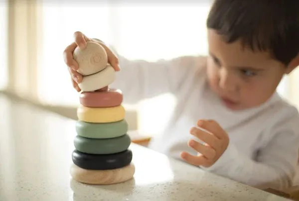 noüka Wood and Silicone Stacker (Storm Tower)