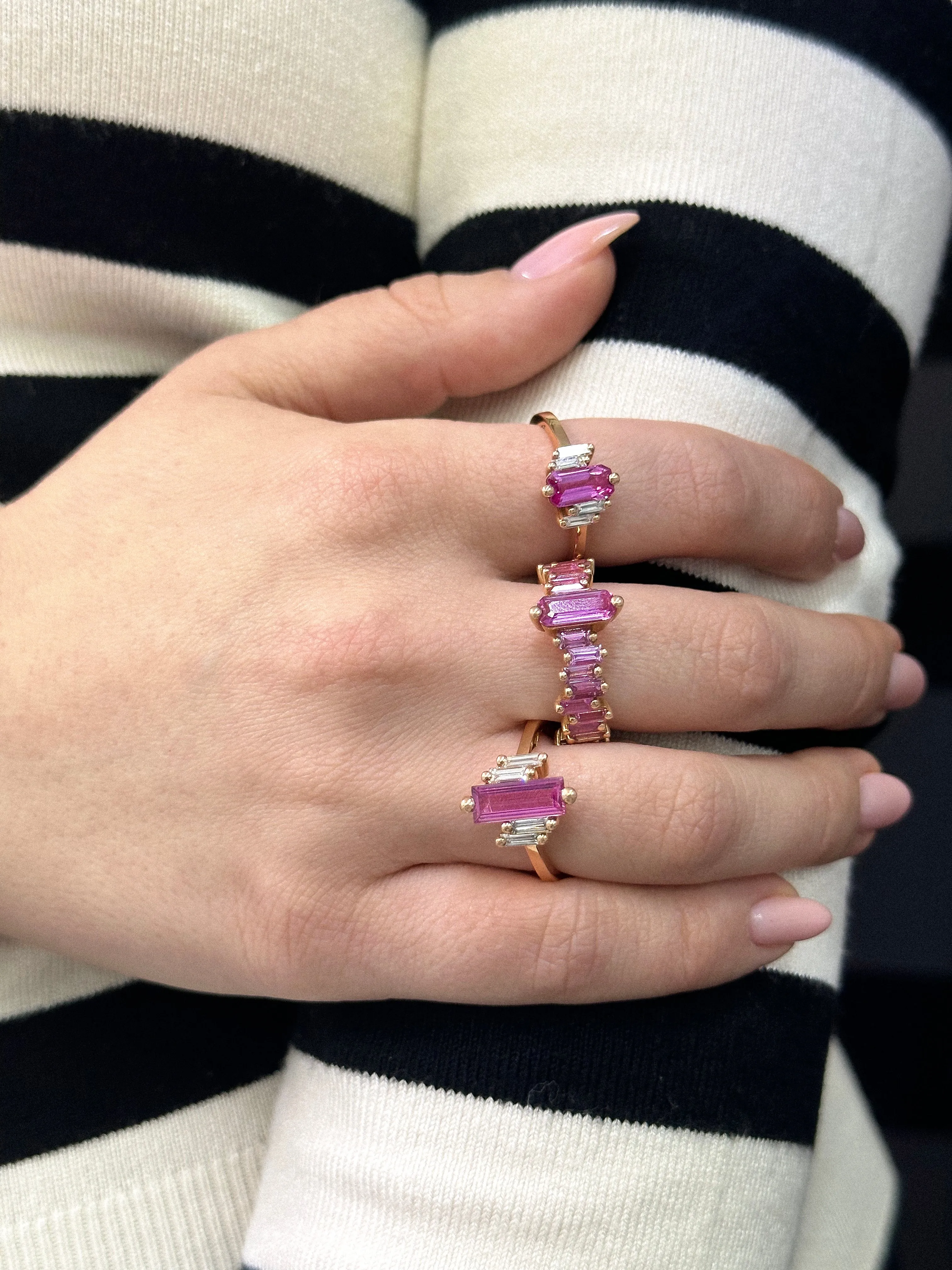 One of a Kind Aurora Pink Sapphire Ring