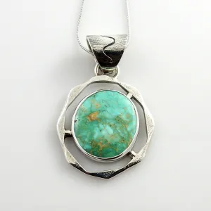 One of a kind designer handmade turquoise drop Pendant