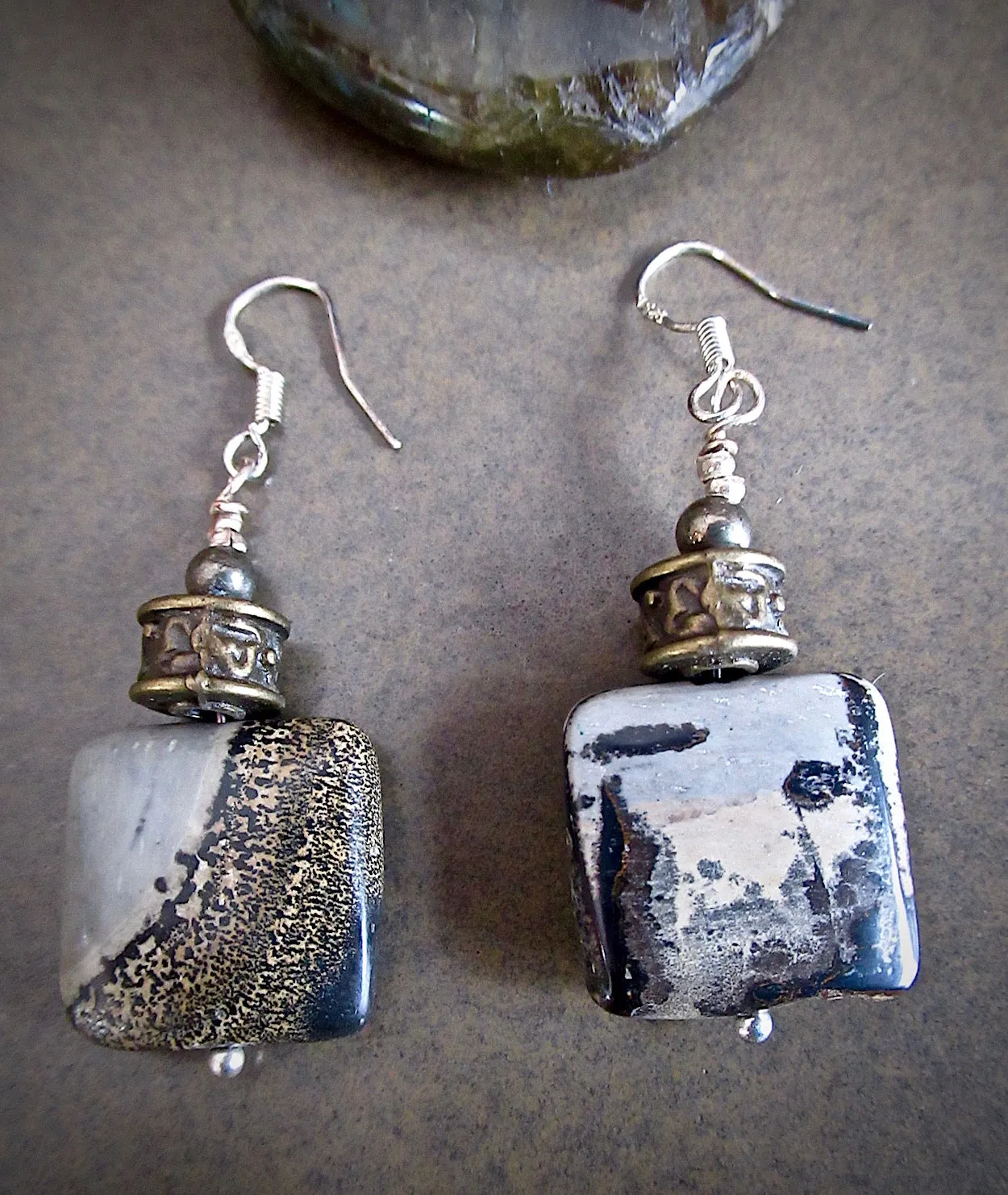 One of a Kind "Picture Jasper" Earrings