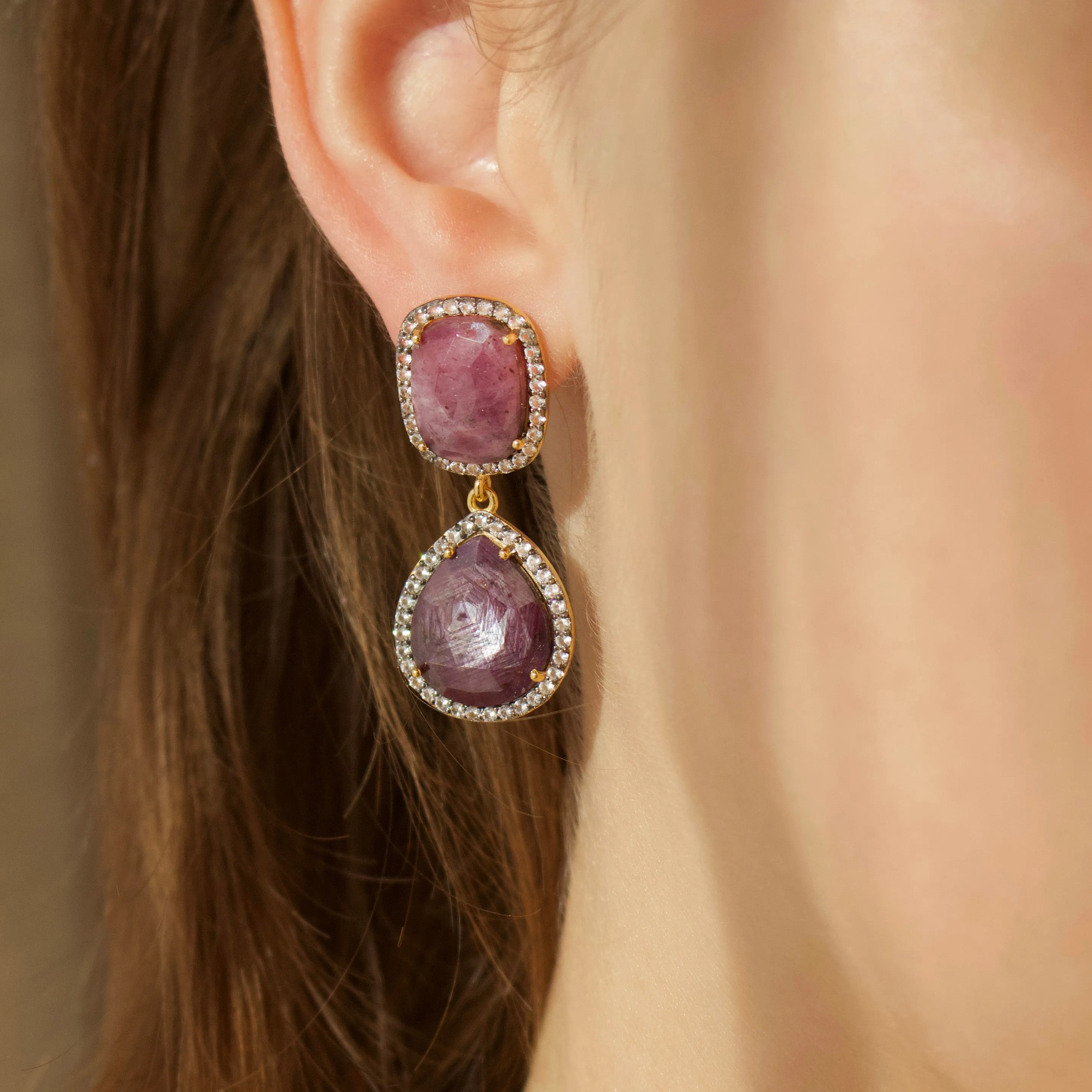 One Of A Kind Sapphire Statement Earrings