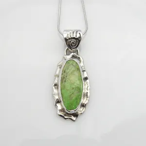 One of a Kind Sterling Silver Gaspeite Pendant