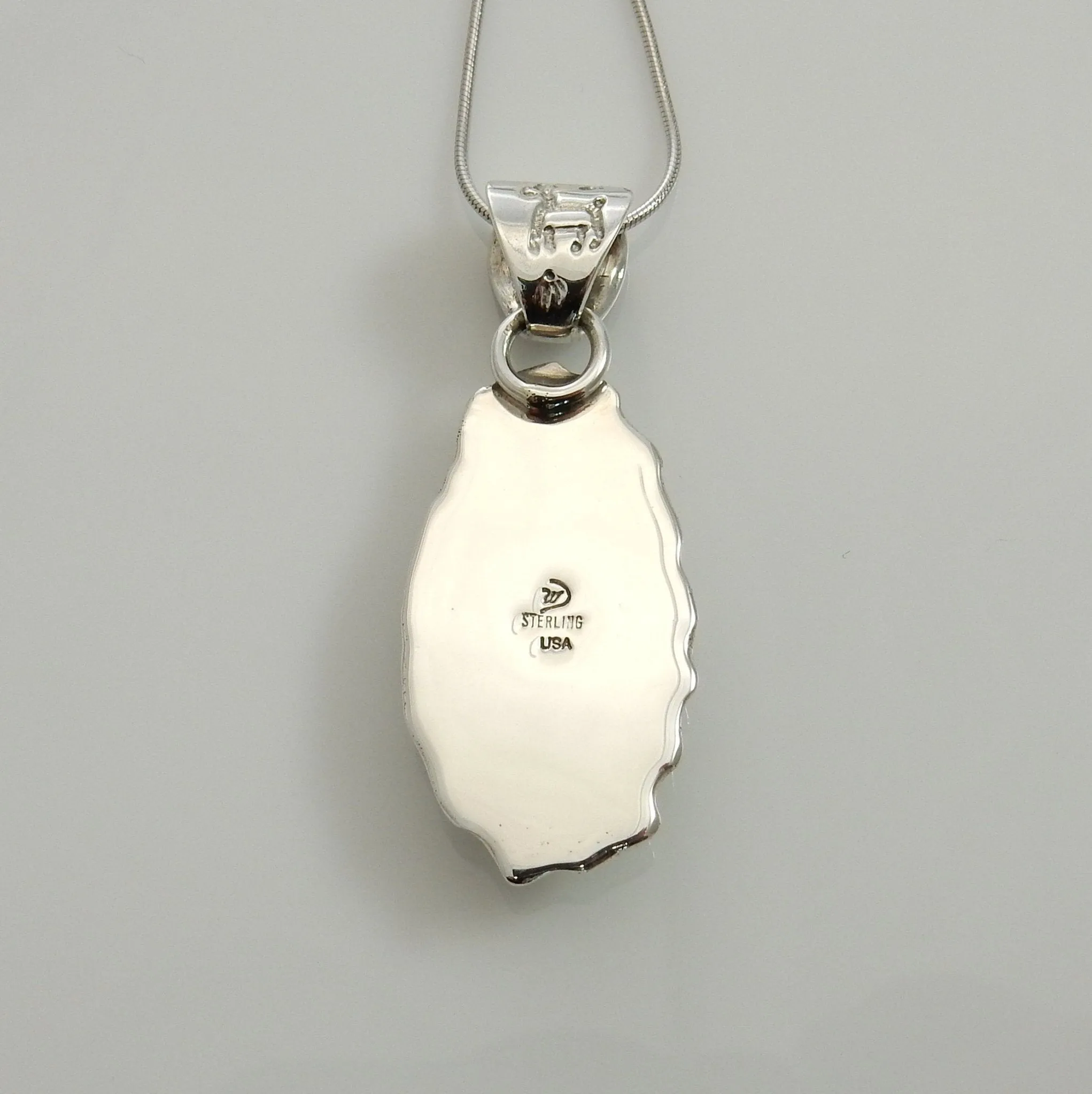 One of a Kind Sterling Silver Gaspeite Pendant