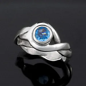 One of a Kind Sterling Silver Rope Design Ring Size 5