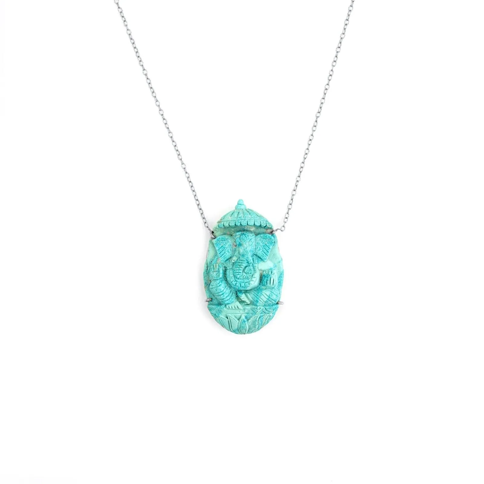 One of a Kind Turquoise Ganesha Necklace