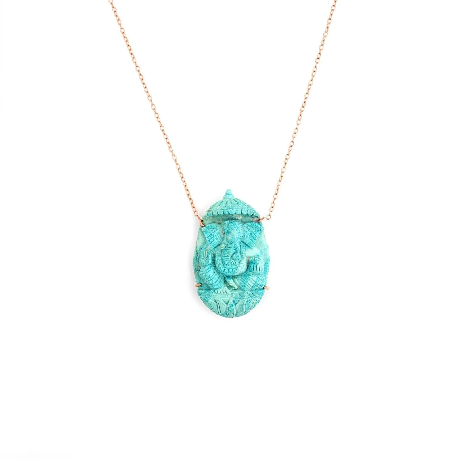One of a Kind Turquoise Ganesha Necklace