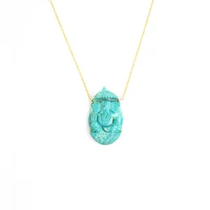 One of a Kind Turquoise Ganesha Necklace
