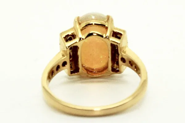 Opal And Pave Diamond Ring Ad No. 0806