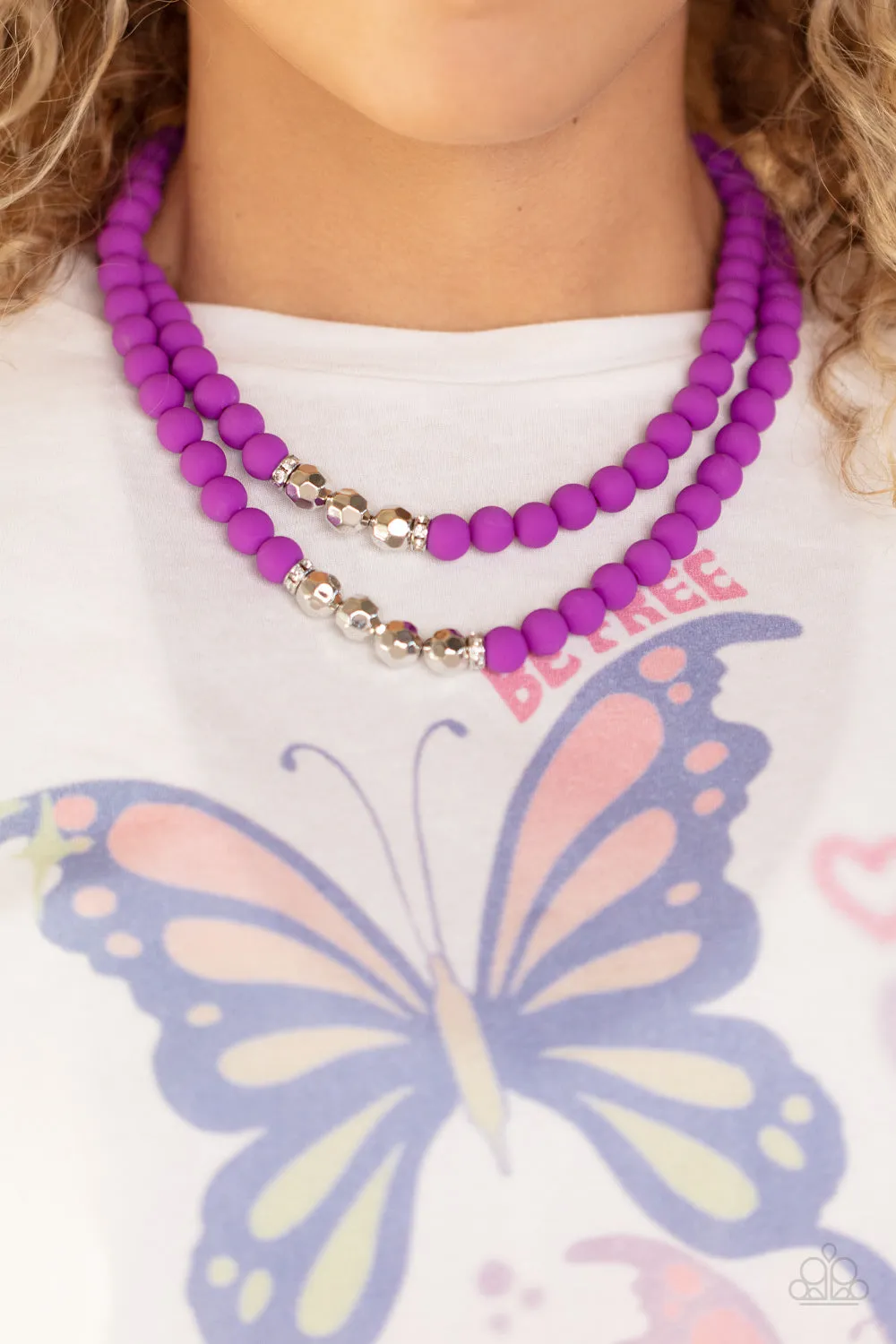 Paparazzi Summer Splash Necklace Purple and Dip and Dive Bracelet Purple