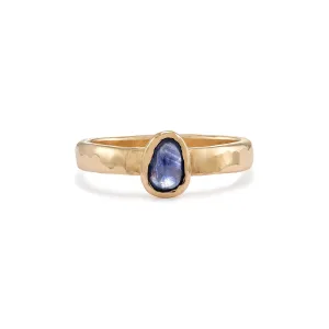 Pear Blue Sapphire Ring