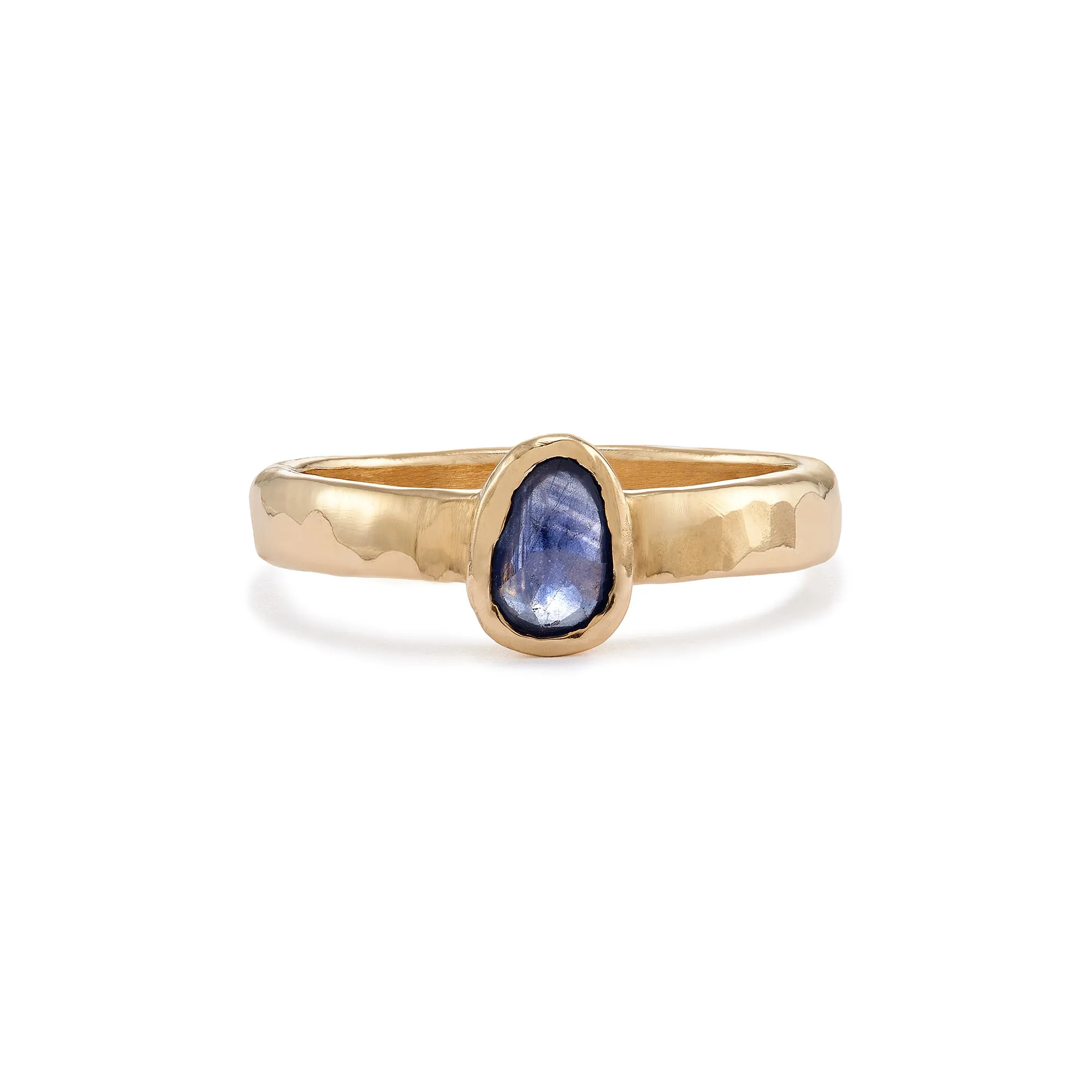 Pear Blue Sapphire Ring