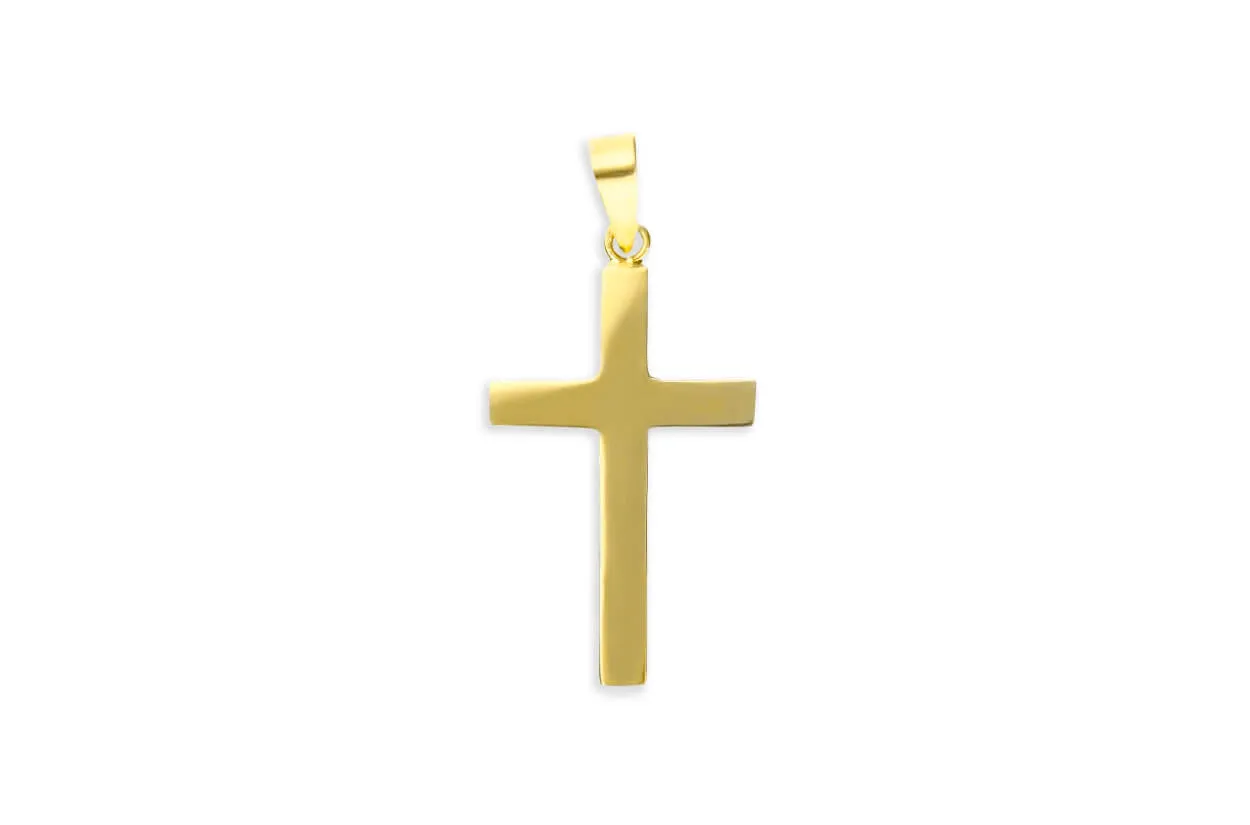 Pendant 18kt Gold Small Plain Criss-Cross