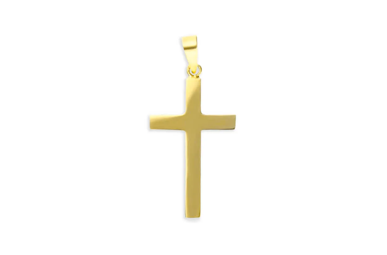 Pendant 18kt Gold Small Plain Criss-Cross