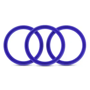 Performance - Vs1 Pure Premium Silicone Cockrings   - Medium - Indigo