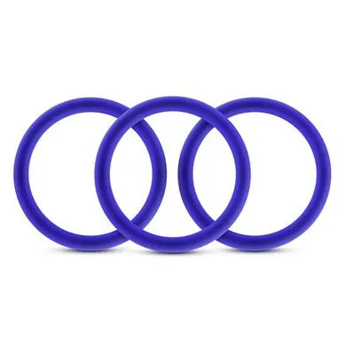 Performance - Vs1 Pure Premium Silicone Cockrings   - Medium - Indigo