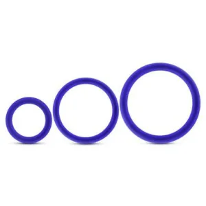 Performance - Vs4 Pure Premium Silicone  Cockring Set - Indigo