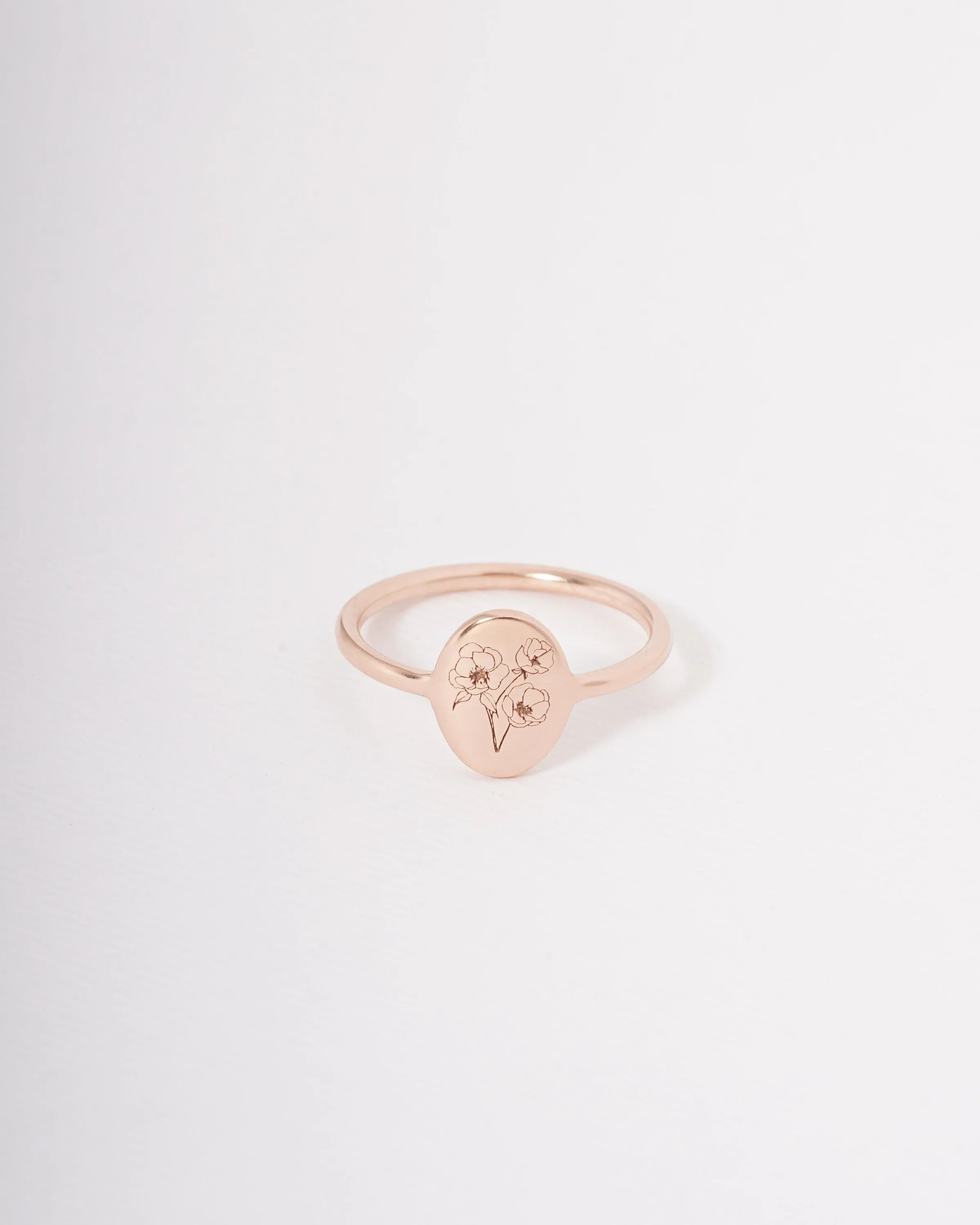 Personalized Birth Flower Ring