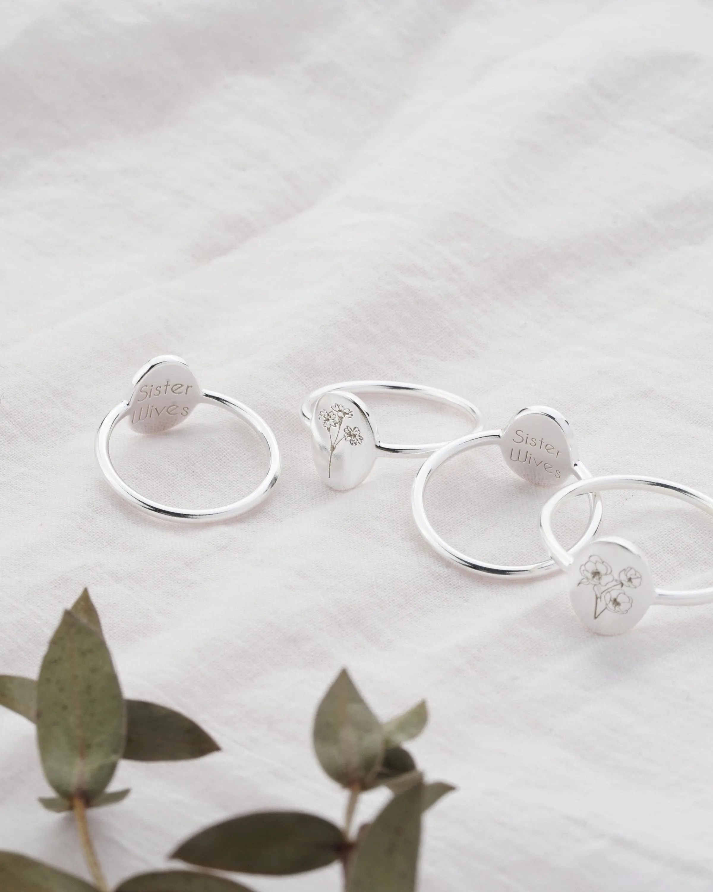 Personalized Birth Flower Ring