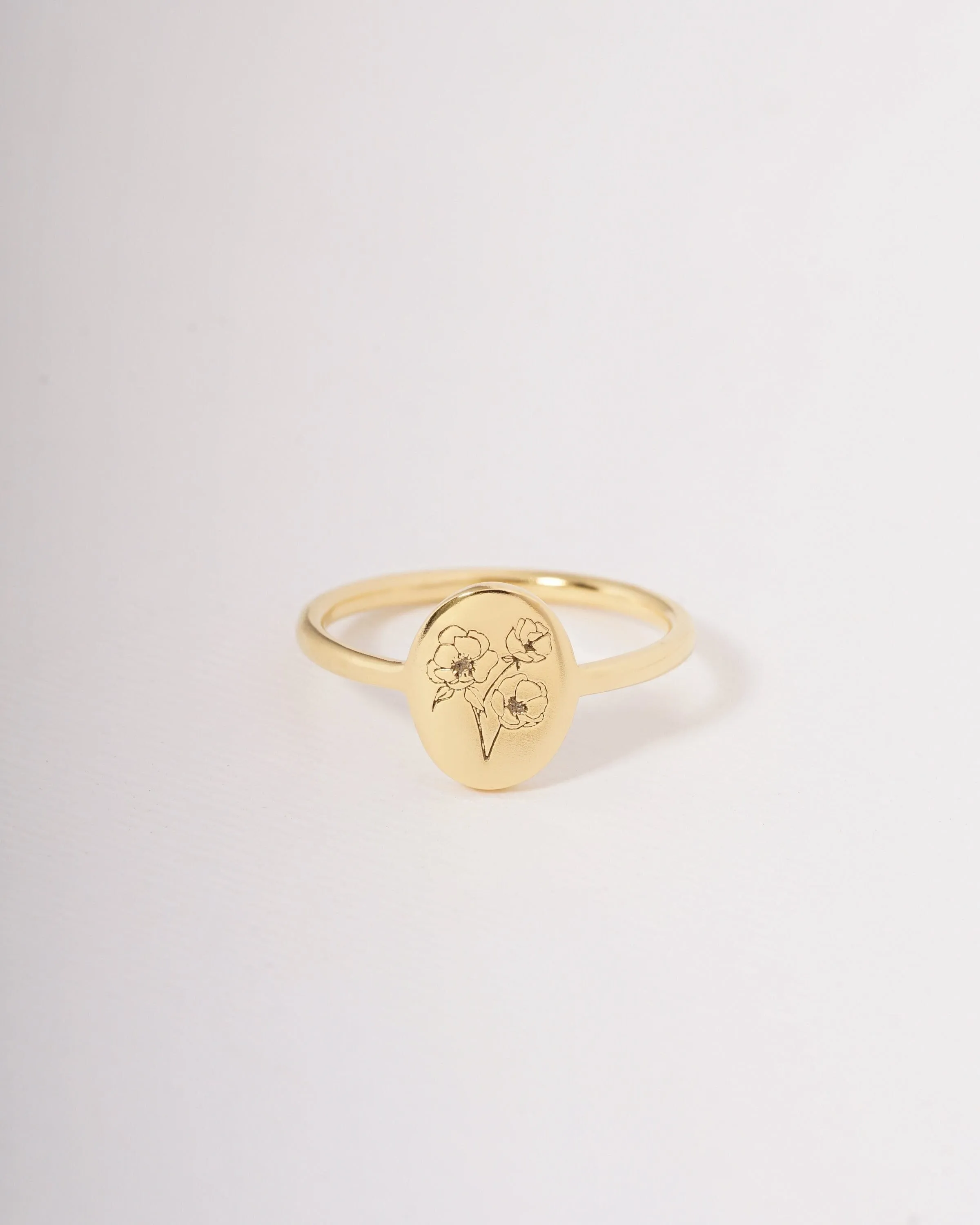 Personalized Birth Flower Ring