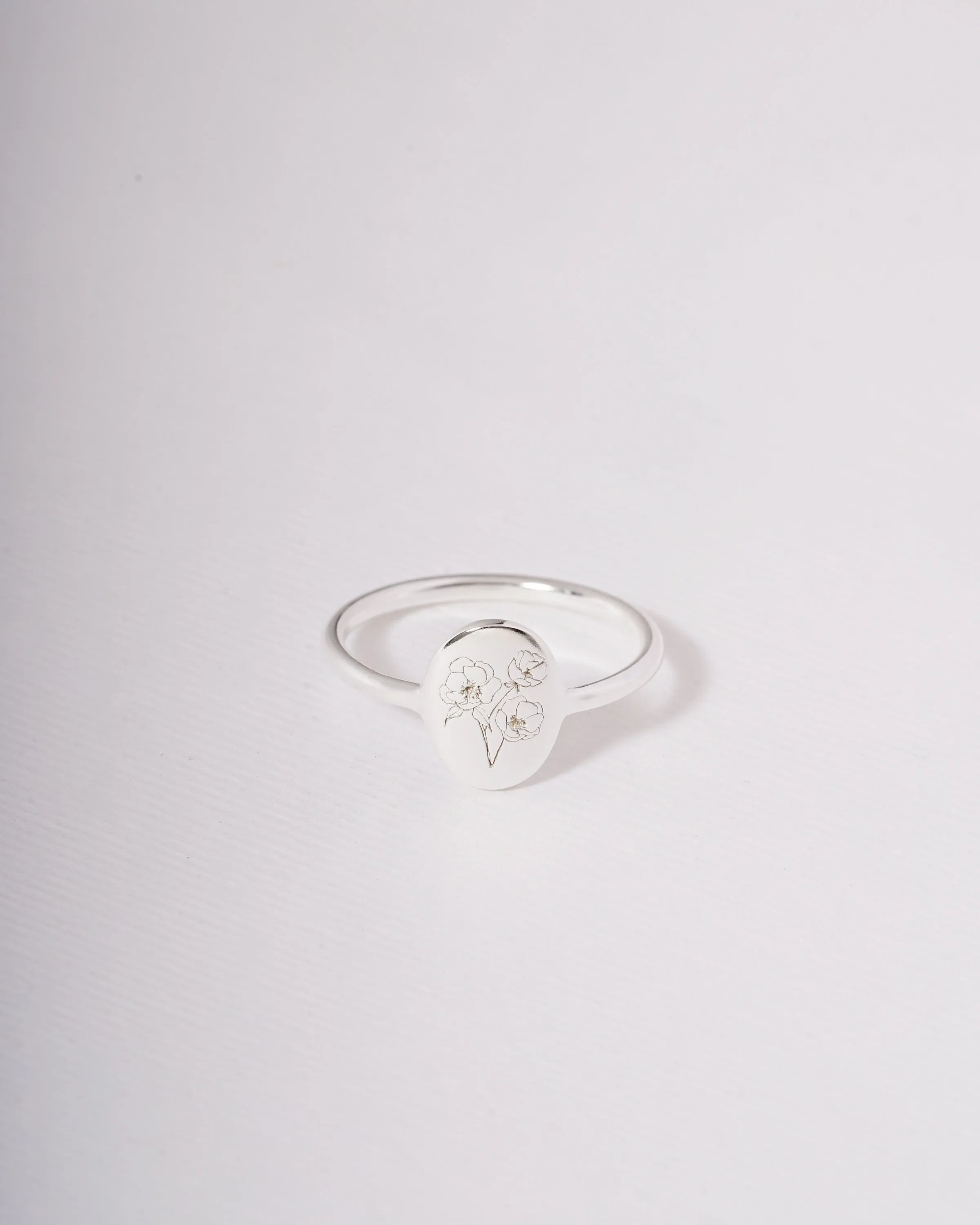 Personalized Birth Flower Ring