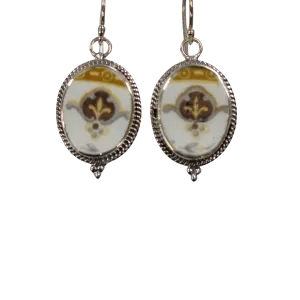 Petite Oval Brown Earrings