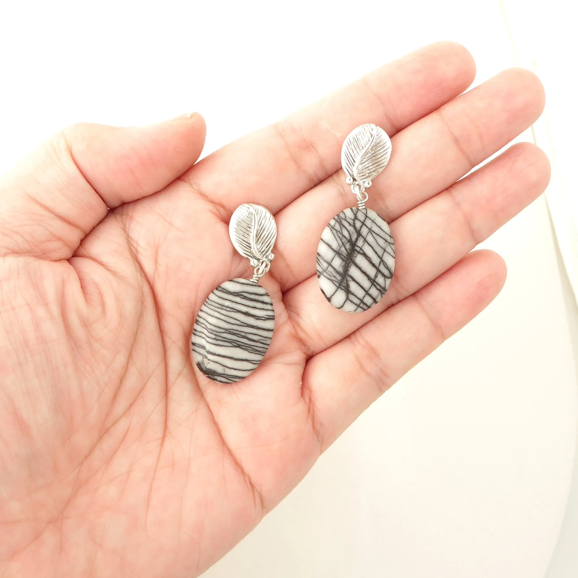 Picasso jasper earrings