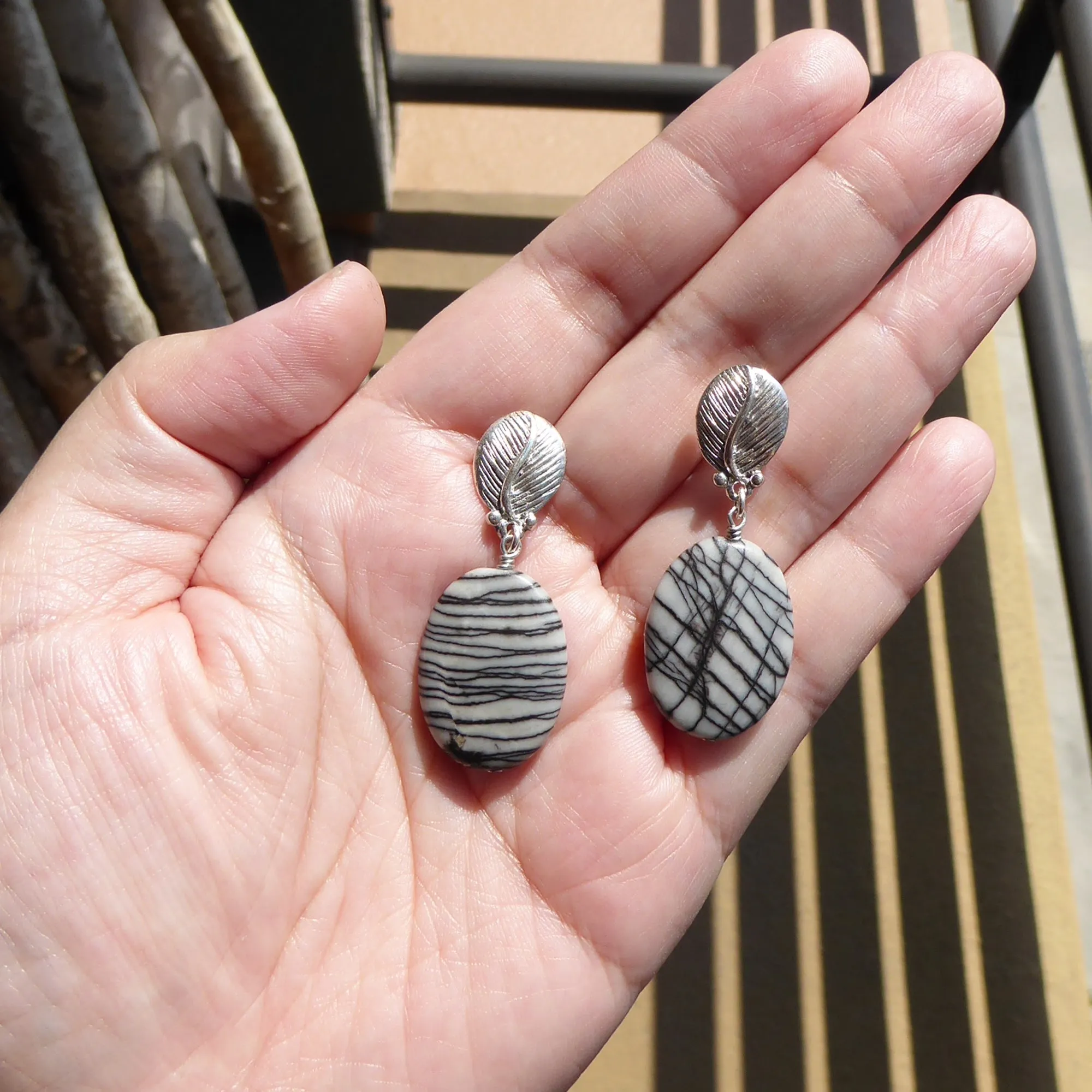 Picasso jasper earrings