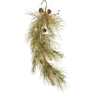 Pinecone Garland With Berries