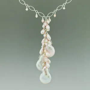 Pink Pearl Baroque Pear Necklace