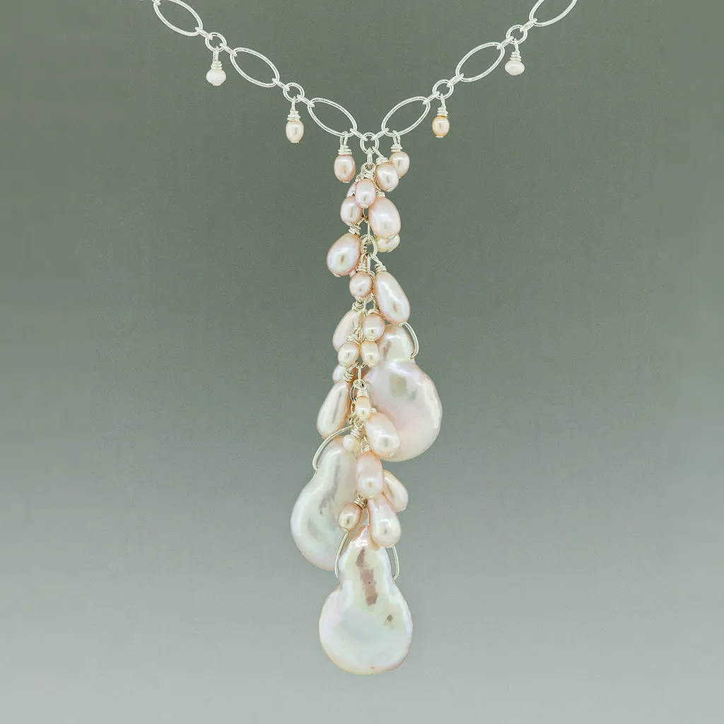 Pink Pearl Baroque Pear Necklace