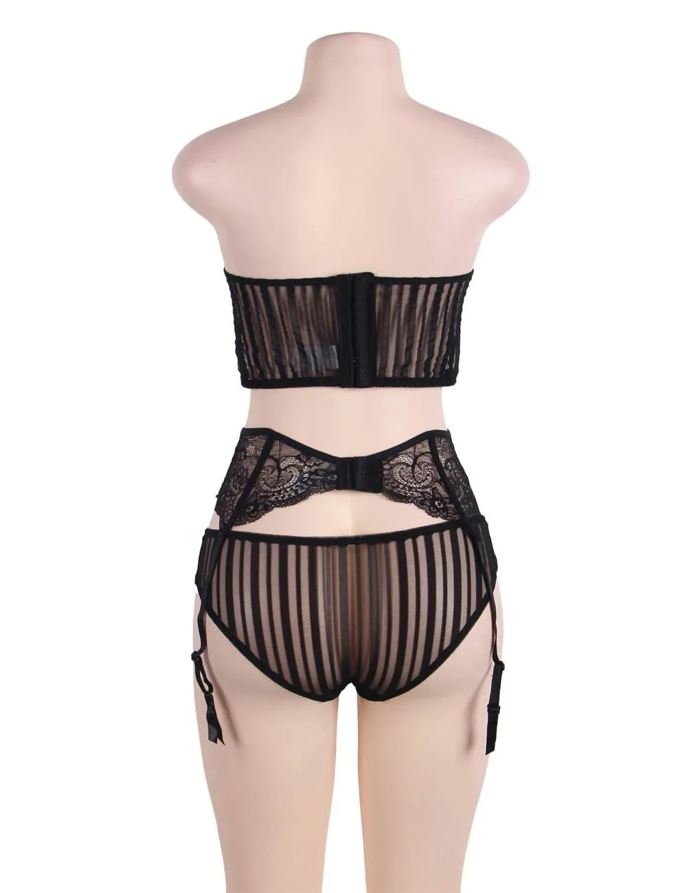 Plus Size 3 Piece Delicate Lace Bra Set