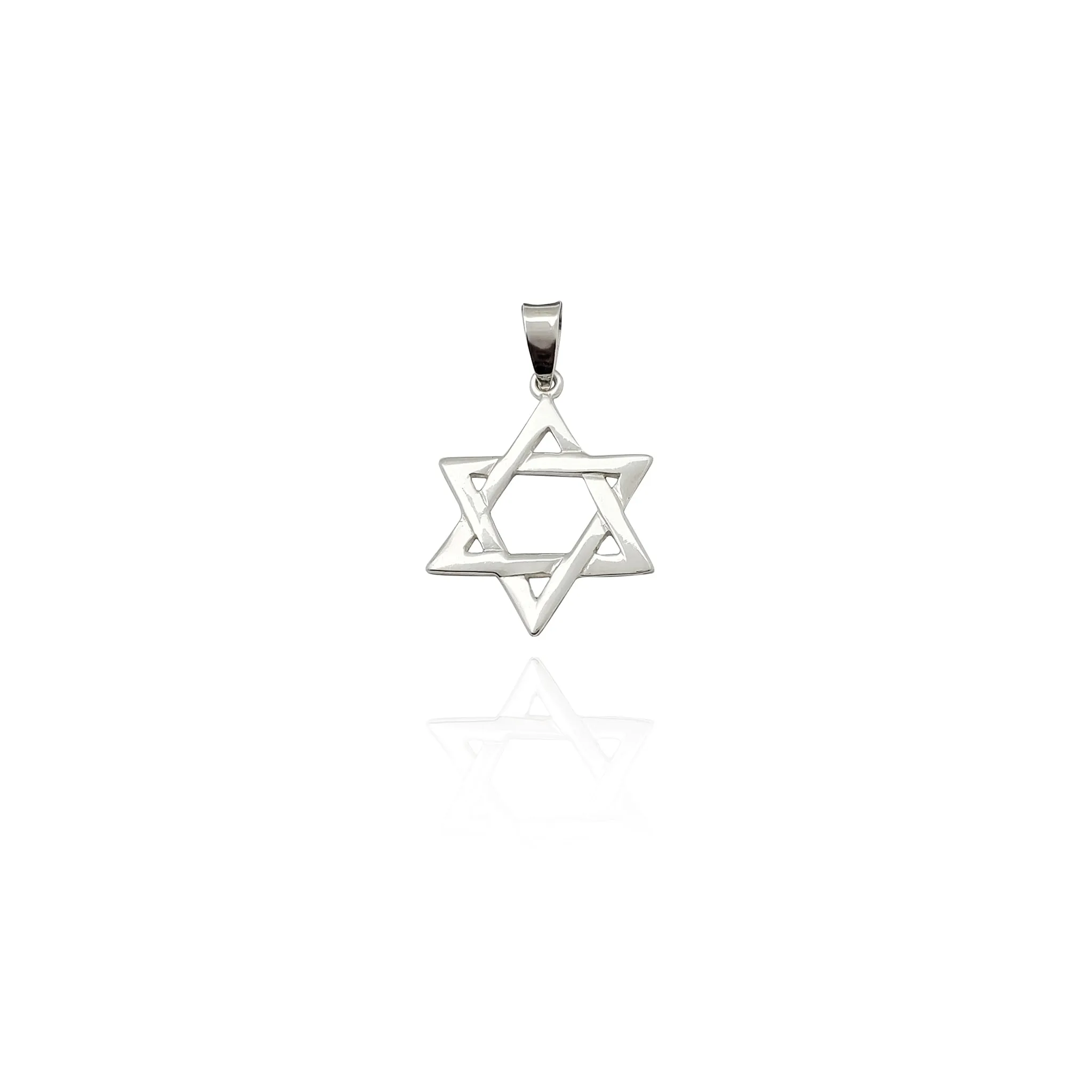 Polished Star of David Pendant (Silver)
