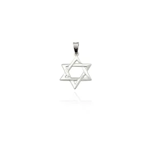 Polished Star of David Pendant (Silver)