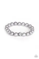 POSHing Your Luck - Silver Pearl Bracelet