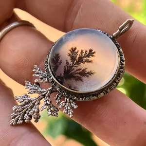 PRE-ORDER FOR ANNIE- Dendritic Agate Bronze Pendant