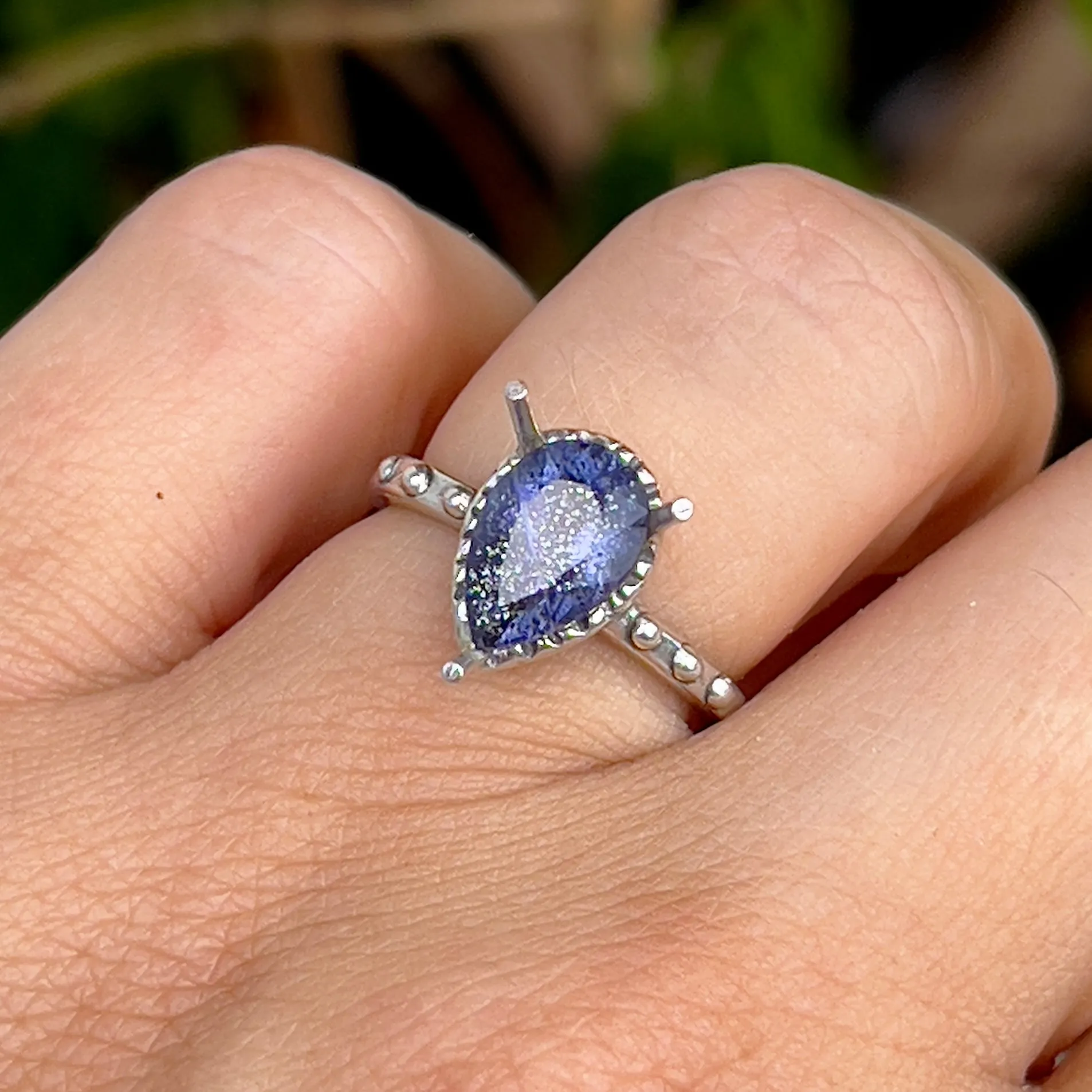 PRE-ORDER FOR MELISSA- Iolite Sunstone Ring Sz 6