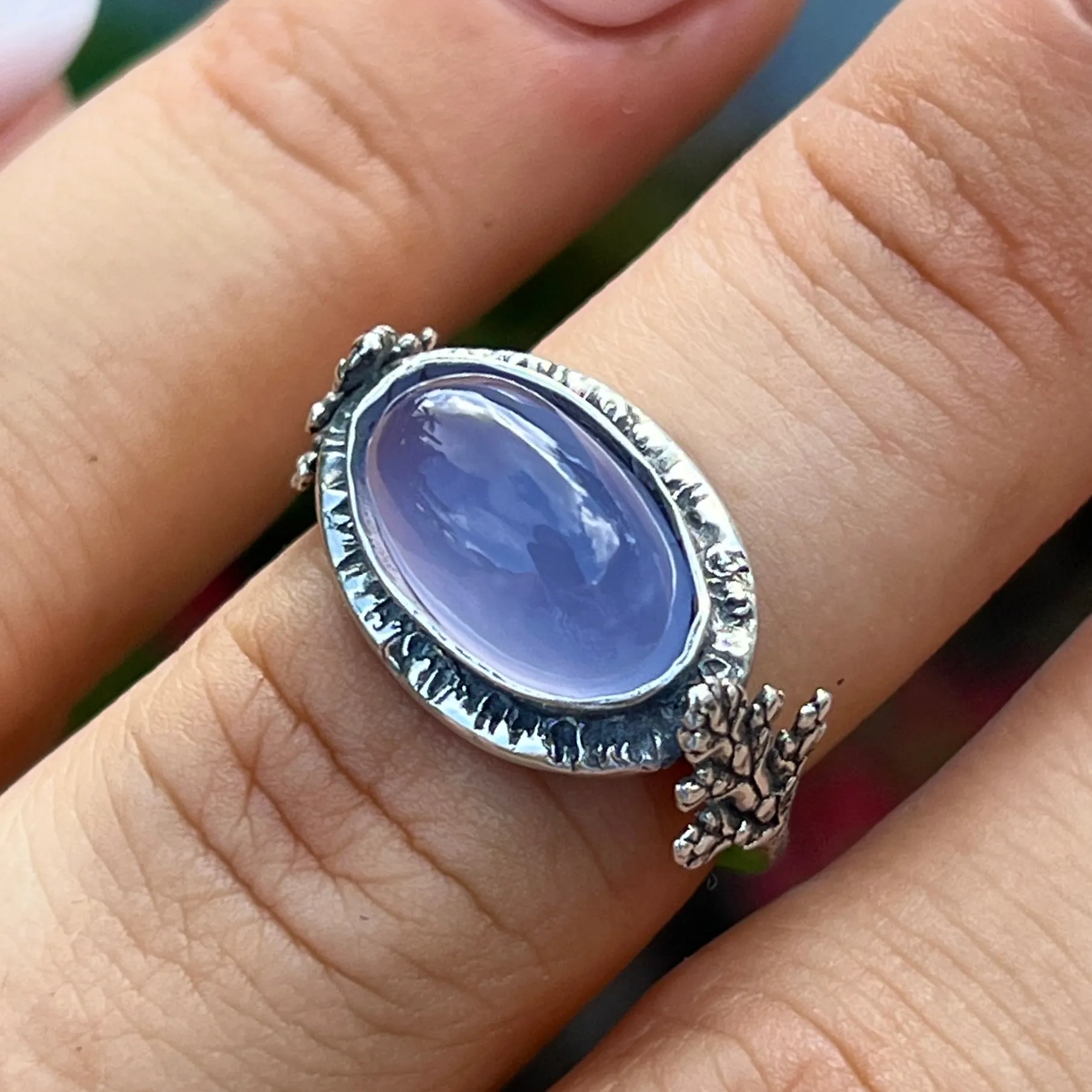 PRE-ORDER FOR STORME- Lilac Chalcedony Ring Sz 7.5