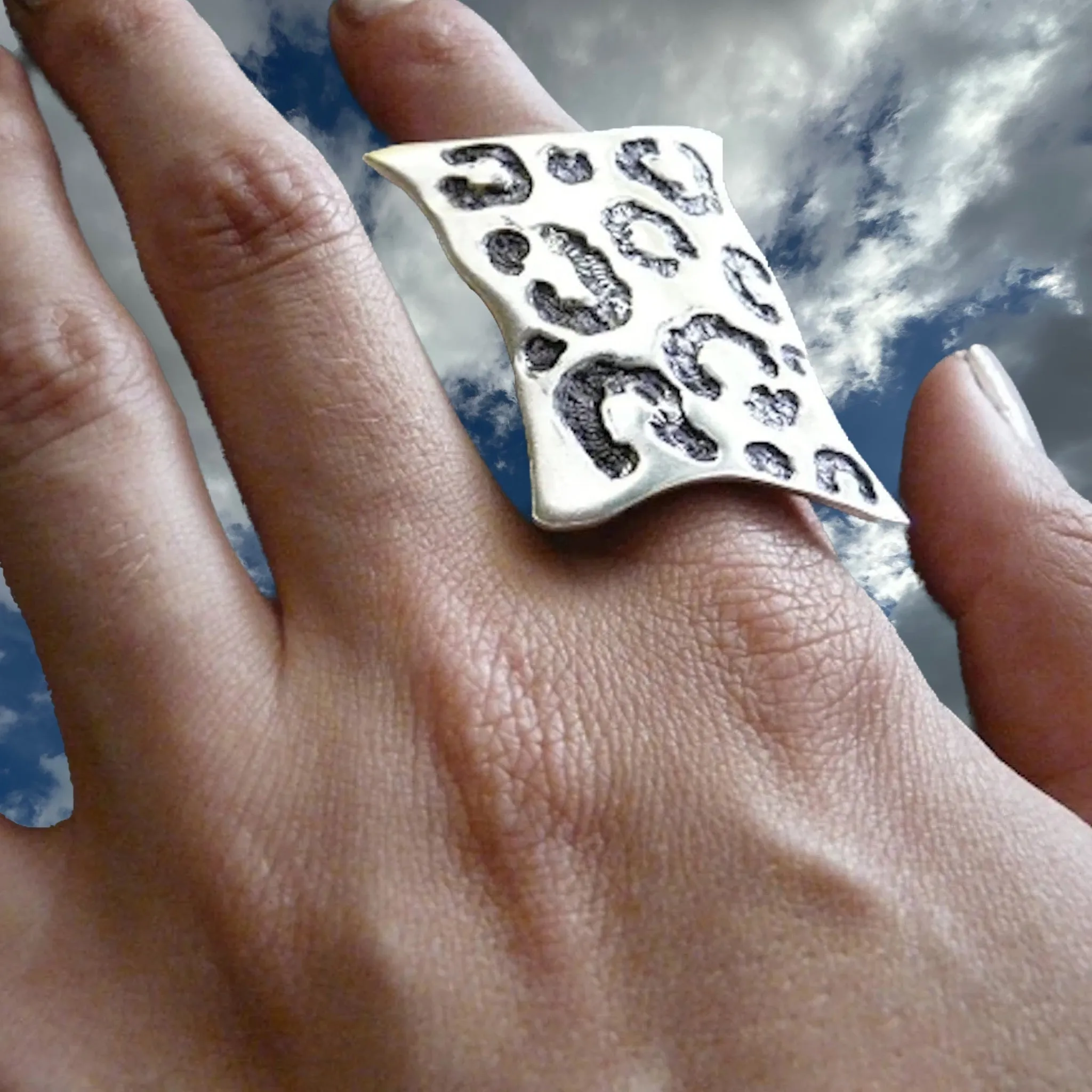 "Seeing Spots" Leopard Skin Cocktail Ring