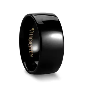 RAVEN | Tungsten Ring Black Domed