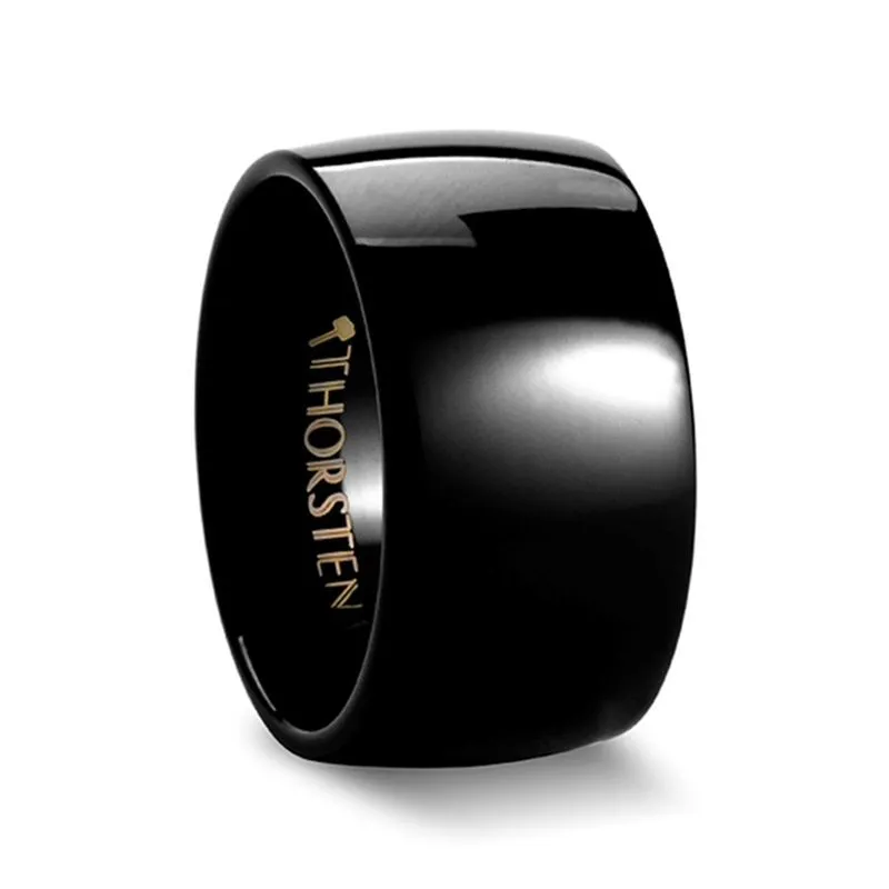 RAVEN | Tungsten Ring Black Domed