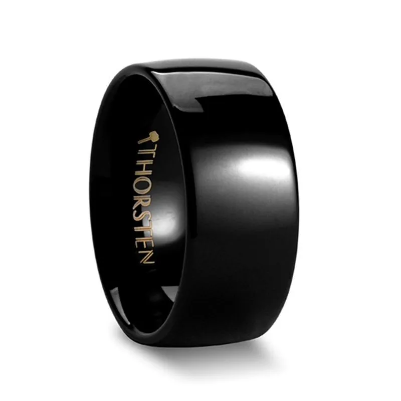 RAVEN | Tungsten Ring Black Domed