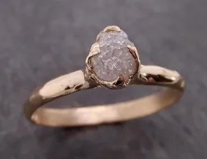 raw diamond engagement ring rough uncut diamond solitaire recycled 14k yellow gold conflict free diamond wedding promise 1967 Alternative Engagement