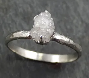 raw rough uncut diamond engagement ring rough diamond solitaire 14k white gold conflict free diamond wedding promise byangeline 0352 Alternative Engagement