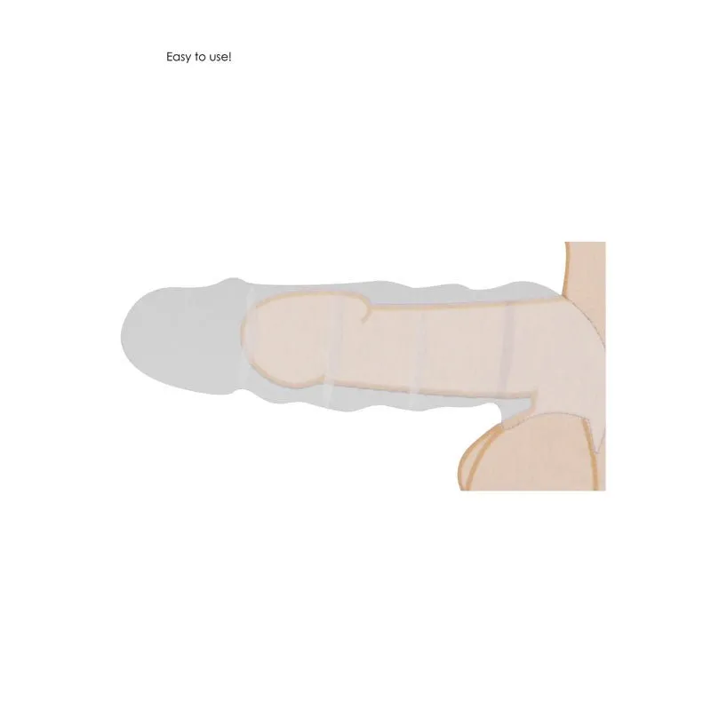 RealRock 9 Inch Realistic Penis Extender with Rings - Flesh