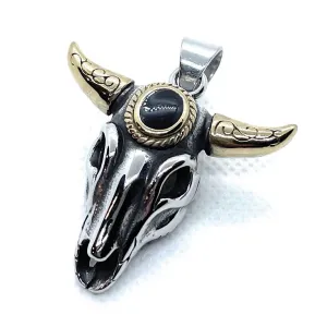 Regal Bull Horns Pendant (#p090)
