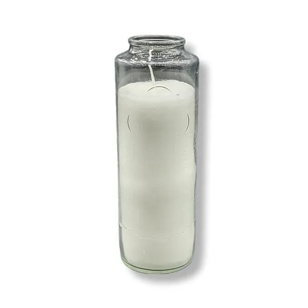 Religious Candle White with Cross