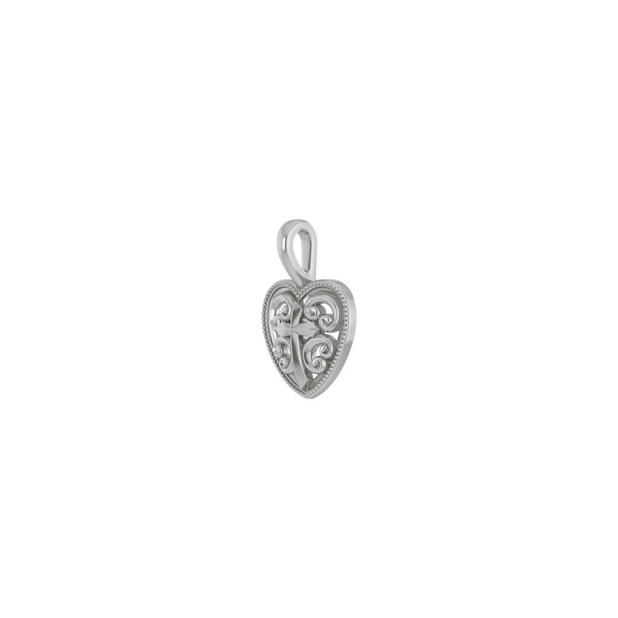 Religious Cross Heart Pendant