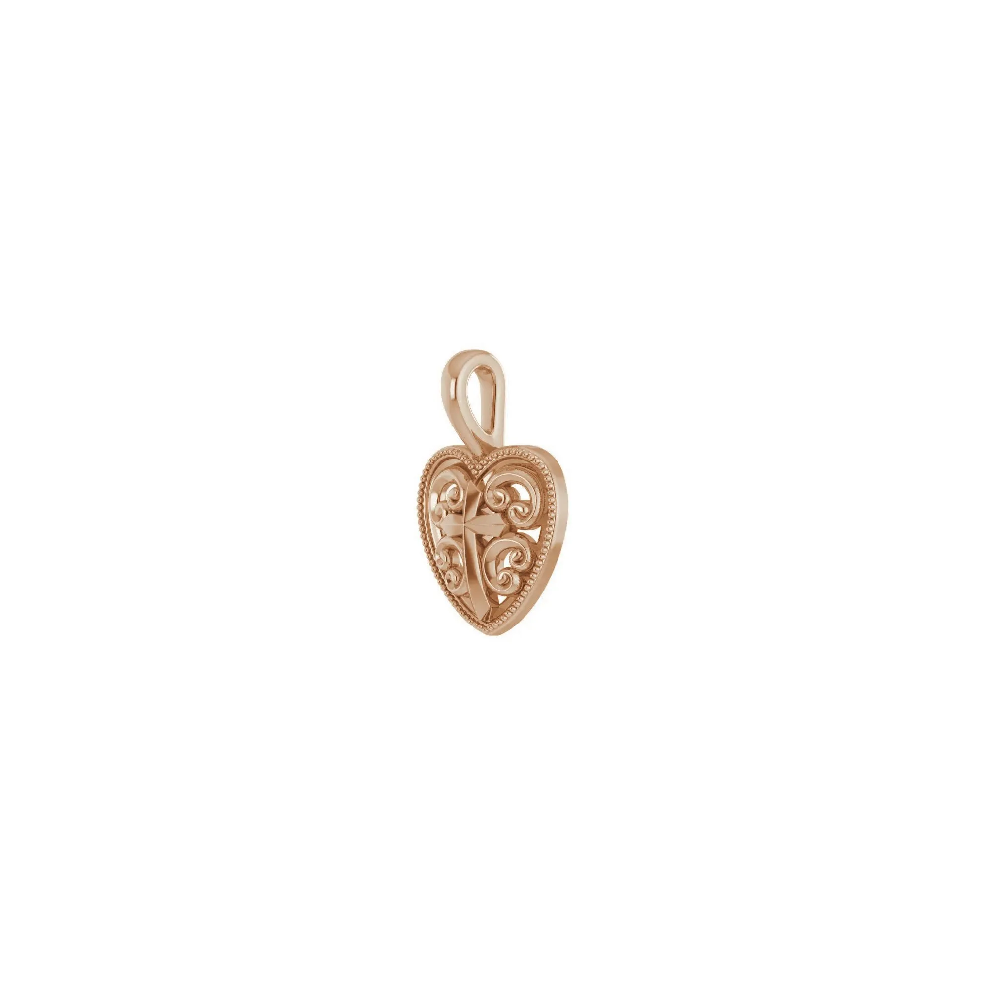 Religious Cross Heart Pendant